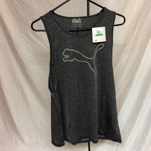 Puma Tops - NWT Puma dark grey lightweight tank w back cut out